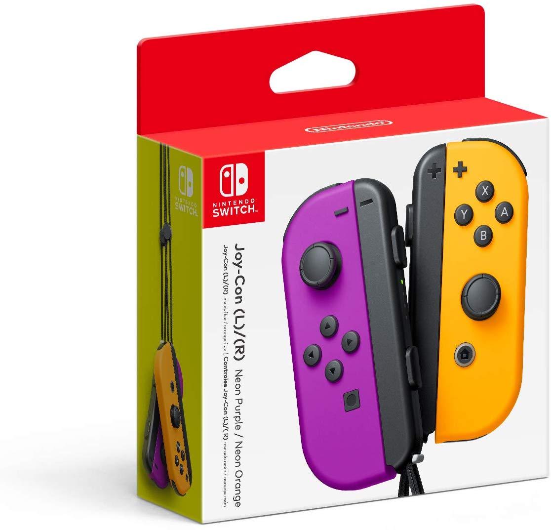 Main Image | Joy-Con Neon Purple &amp; Neon Orange Nintendo Switch