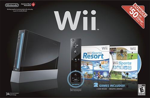 Main Image | Nintendo Wii Sport Resort Pack Console Black Wii