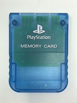 Main Image | PS1 Memory Card [Clear Blue] Playstation