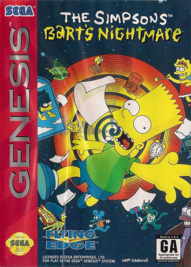 Main Image | The Simpsons Bart&#39;s Nightmare Sega Genesis