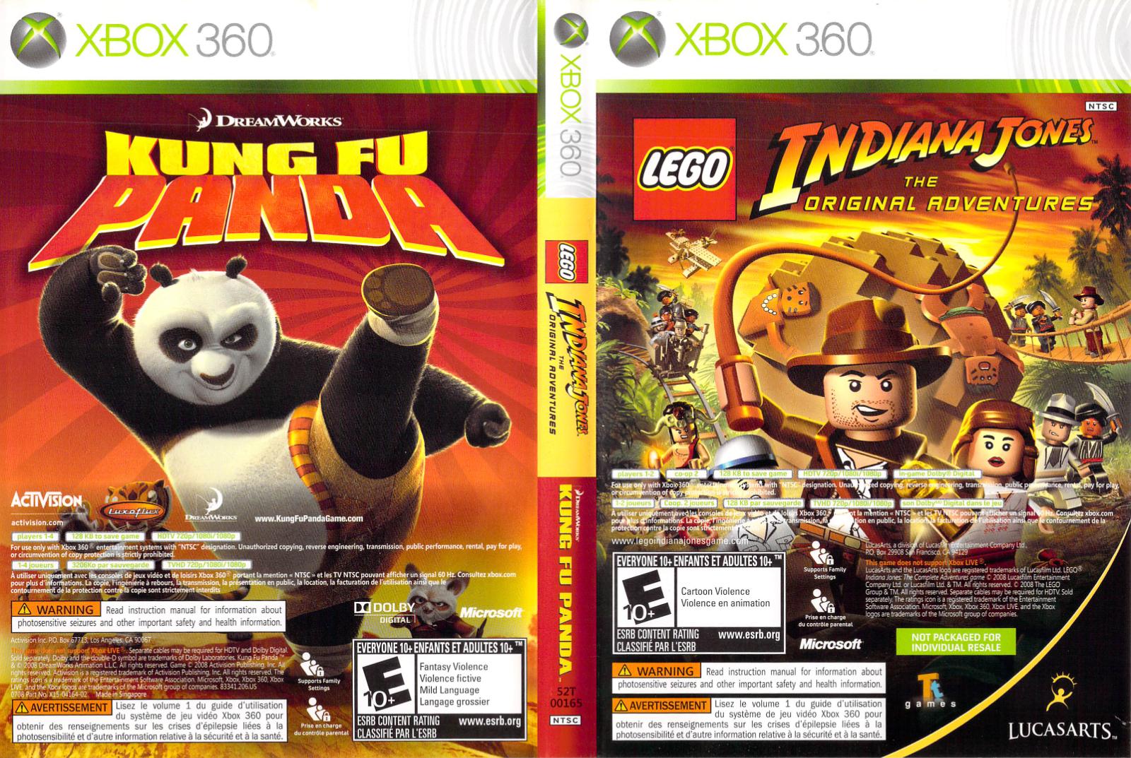 Main Image | LEGO Indiana Jones and Kung Fu Panda Combo Xbox 360