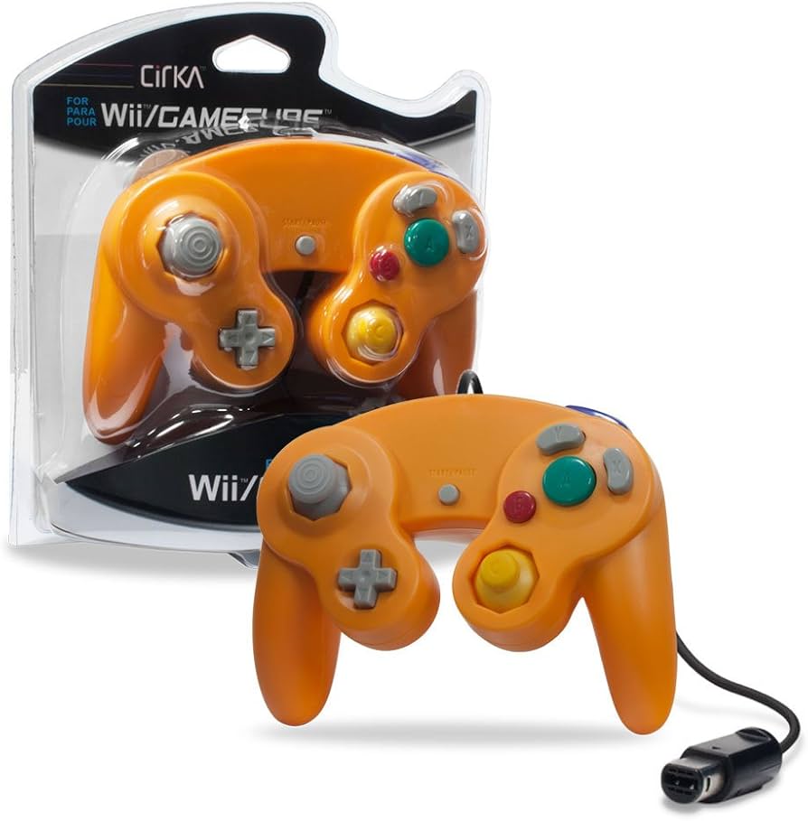 Manette Filaire Cirka pour Nintendo Gamecube/Wii (Orange)