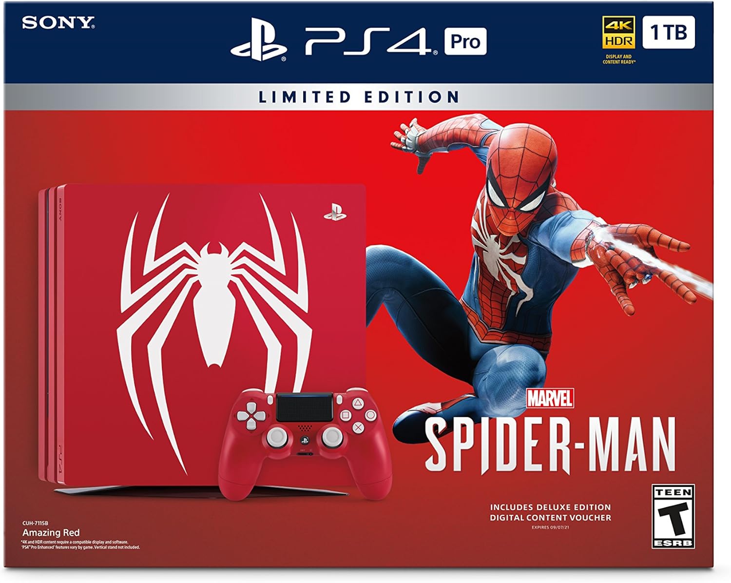 Playstation 4 Pro 1TB Spiderman Console