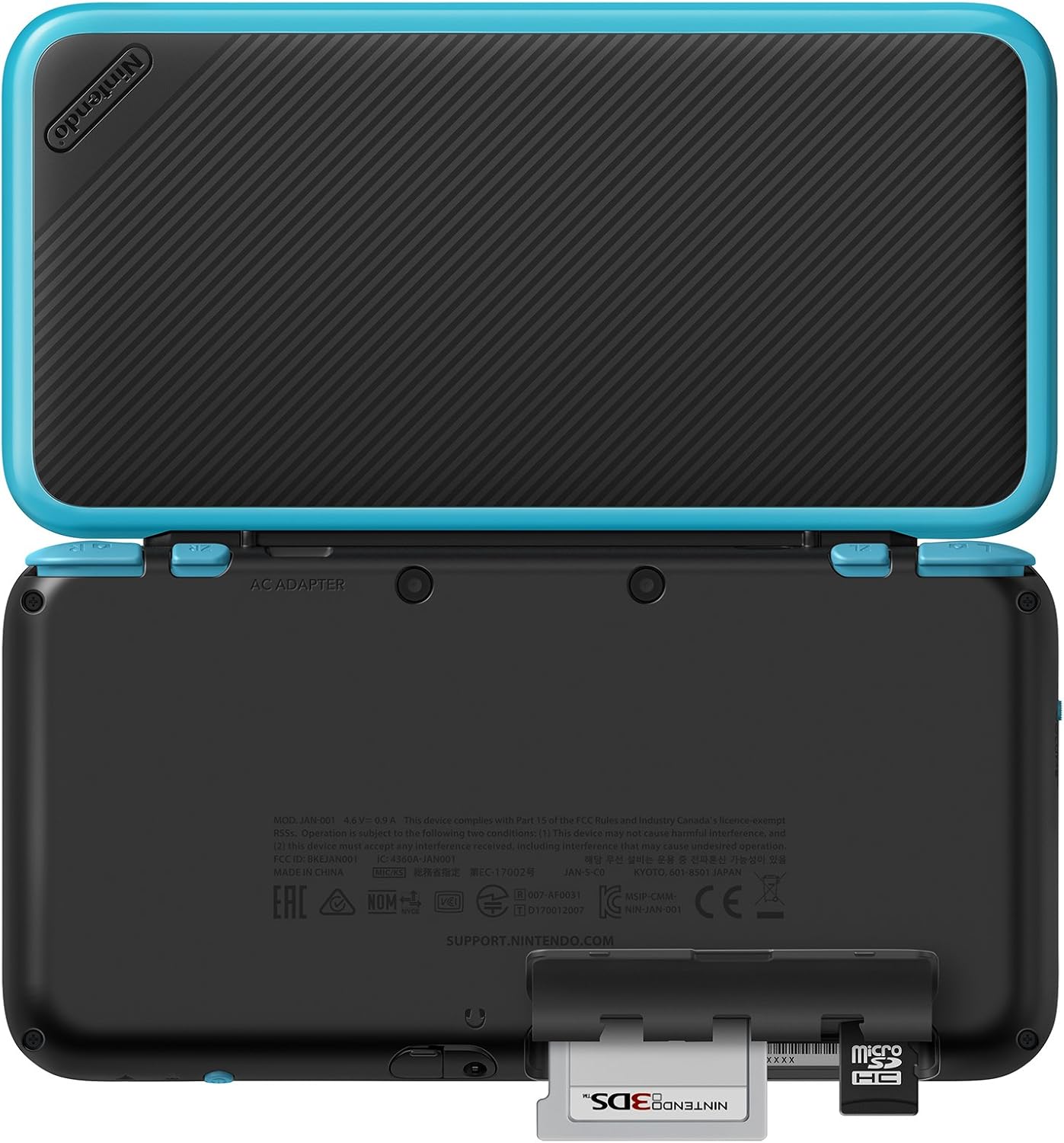 New Nintendo 2DS XL Black & Turquoise