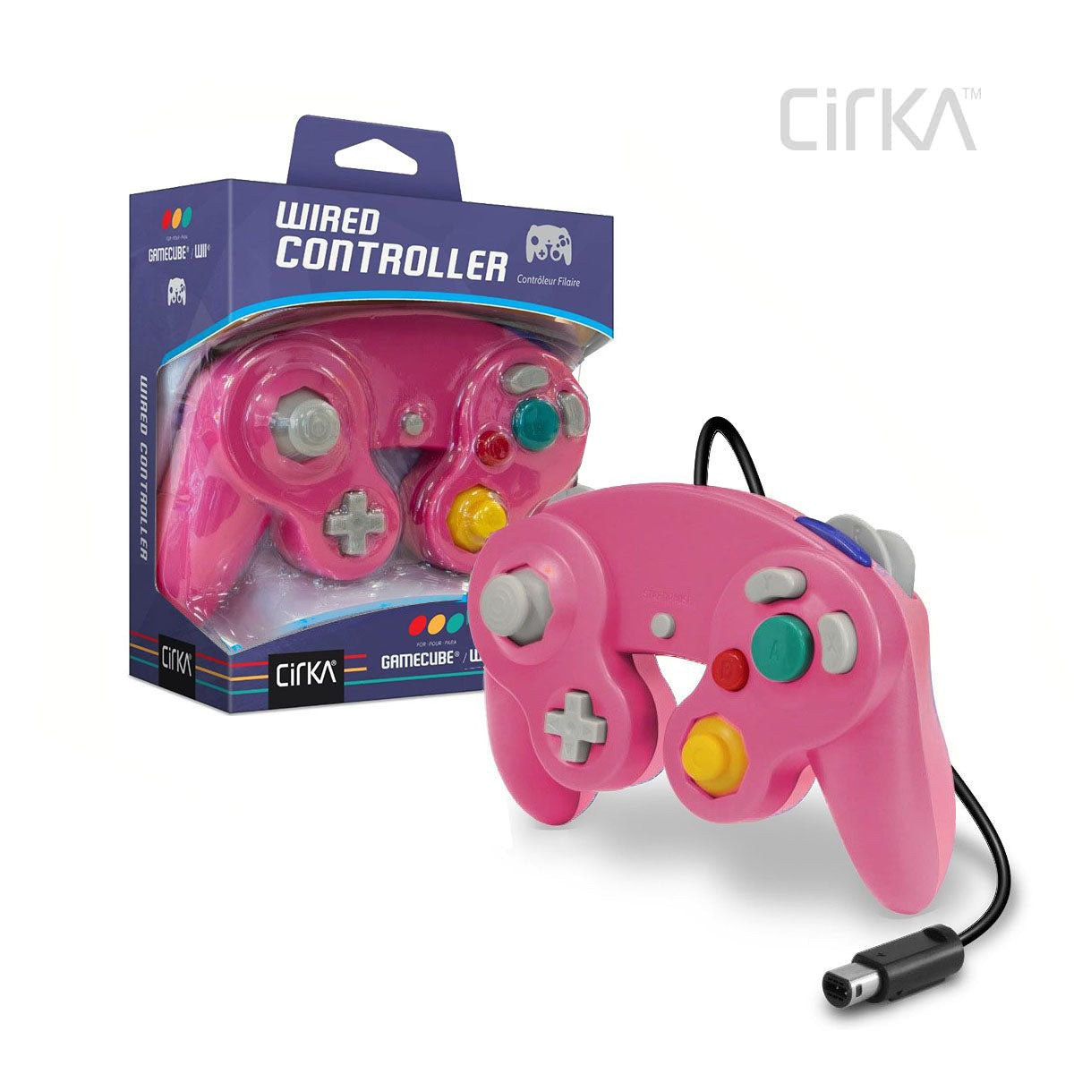 CirKa Wired Controller for GameCube/Wii (Bubblegum Pink)