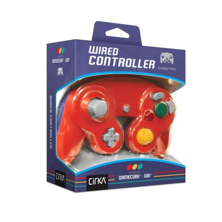 Manette Filaire Cirka pour Nintendo Gamecube/Wii (Rouge et Bleu)