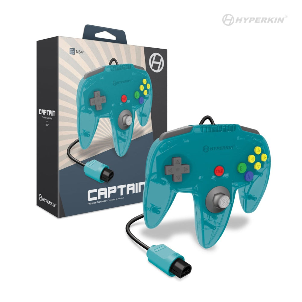 Manette Hyperkin « Captain » Premium pour N64® (Turquoise)