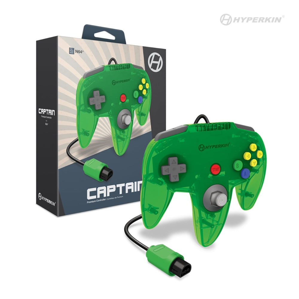 Manette Hyperkin « Captain » Premium pour N64® ( Vert Lime)