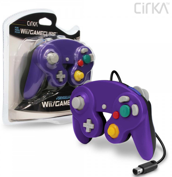 Cirka Wired Controller for Nintendo Gamecube/Wii (Purple)