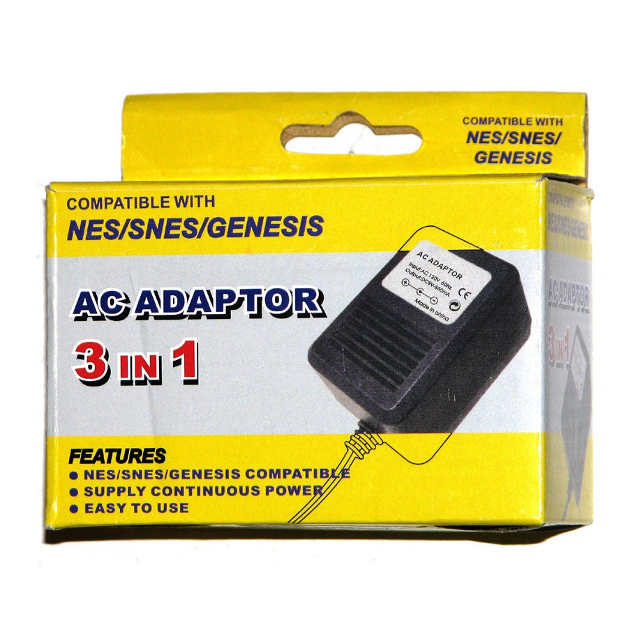 Adaptateur AC pour console Nintendo NES et Super Nintendo SNES