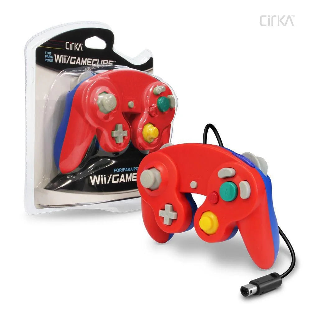 CirKa Wired Controller for GameCube/Wii (Red & Blue)