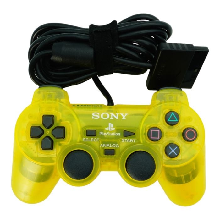 Manette Playstation 2 Jaune Transparente DualShock 2 (PS2)