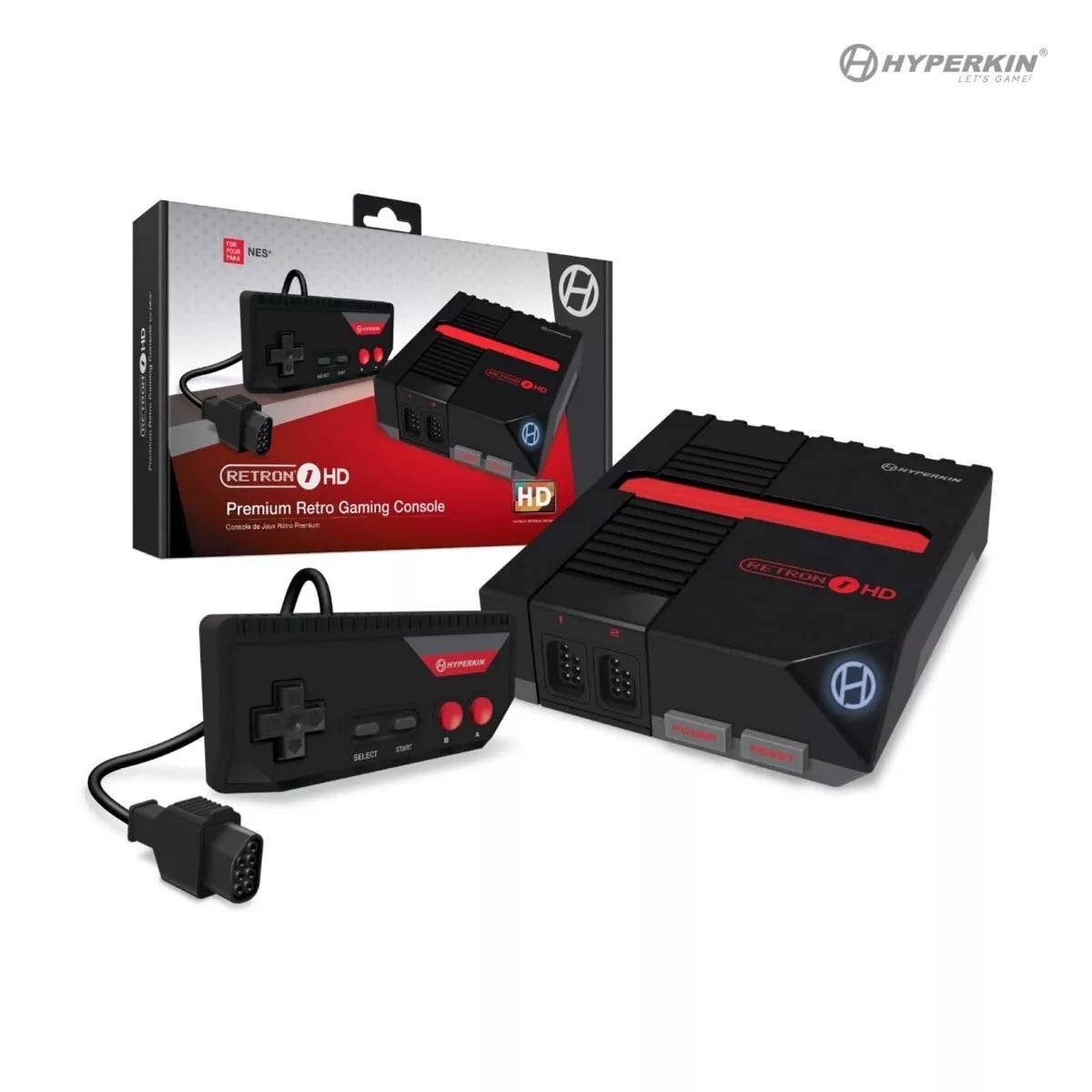 Retron 1 HD System (NES) (black and red) – Flip Jeux Vidéo