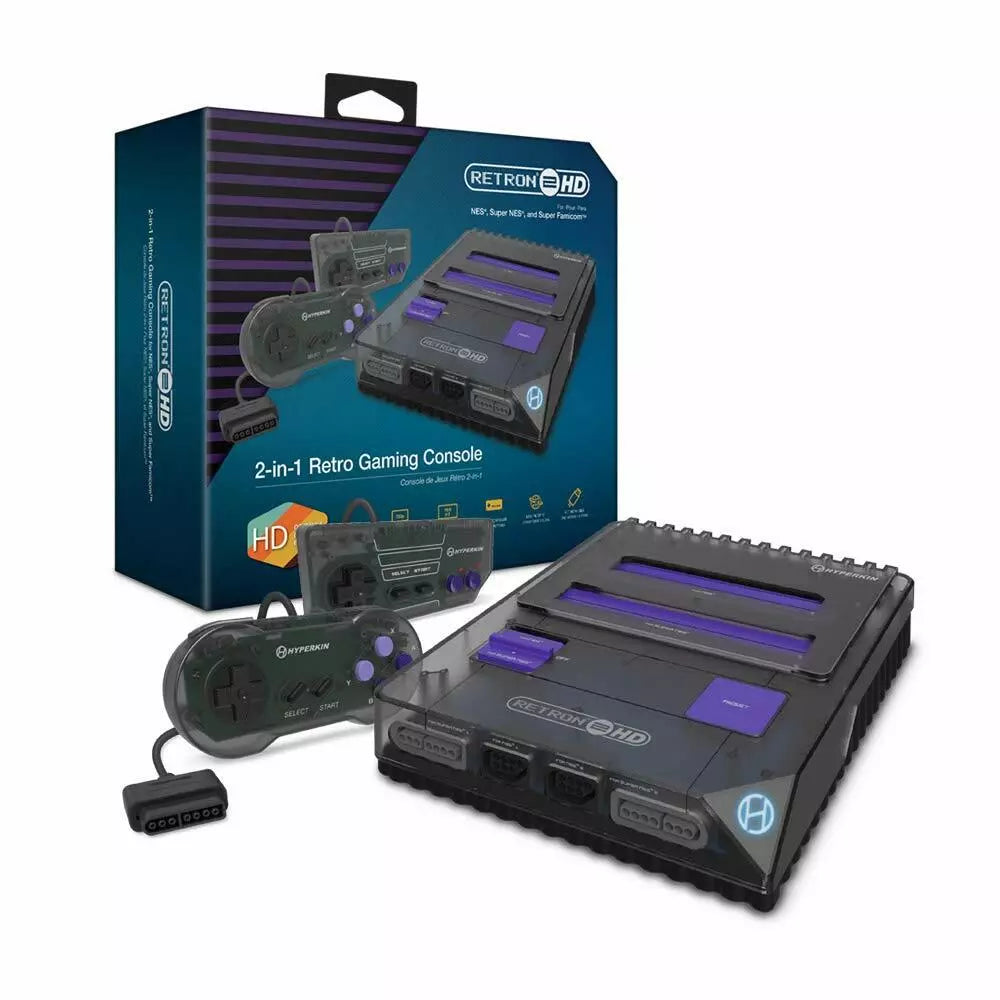 Console noire Retron 2 HD (NES et SNES)