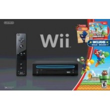 Wii Noire Complète en Boîte, Inclus New Super Mario World et Super Mario Galaxy Official Soundtrack