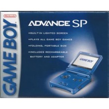 Game Boy Advance SP Model No. AGS-001 Bleu complet en boîte.