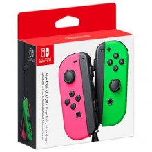 Manettes gauche et droite Joy-Con pour Nintendo Switch - Rose néon - Vert néon
